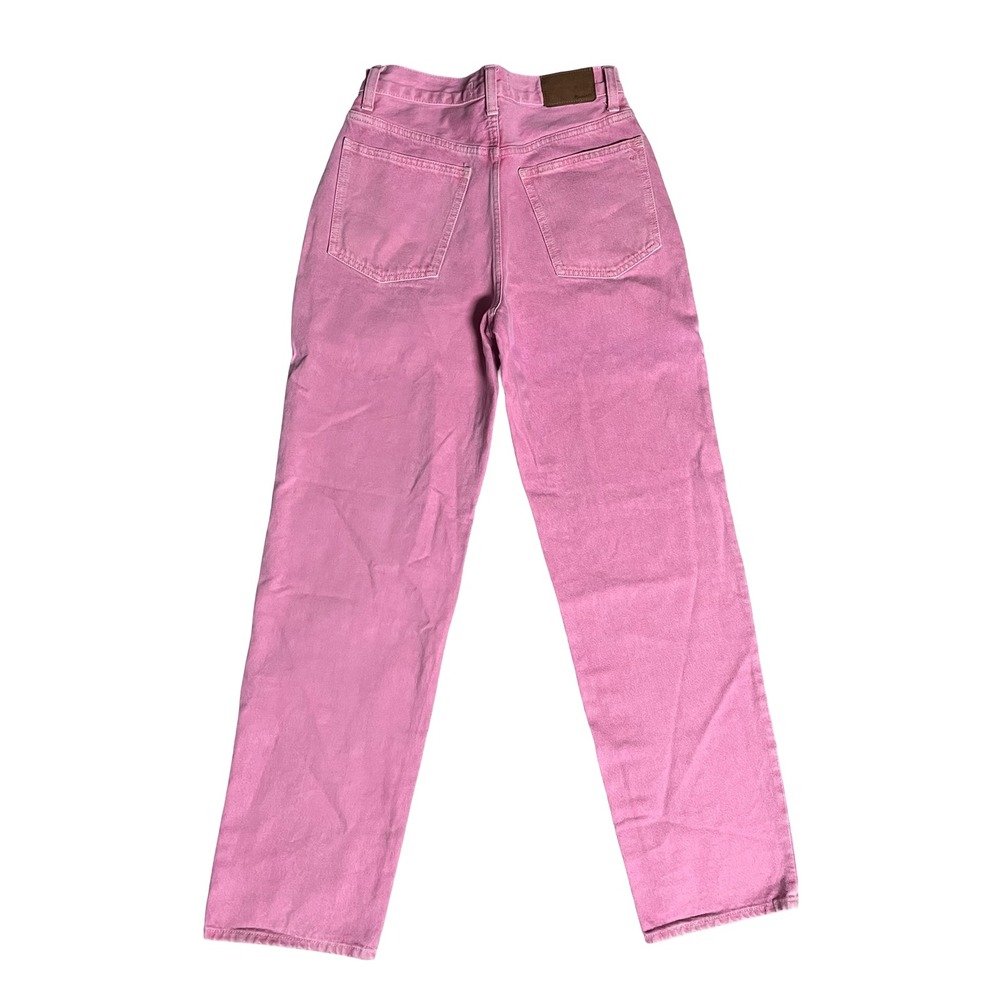 Madewell Baggy Straight Jeans Pink High Rise Denim NF119 Womens Size 24